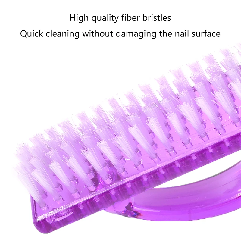 แปรงขัดเล็บขนสัตว์แบบนุ่มเครื่องมือทำความสะอาดแปรงแต่งเล็บตกแต่งเล็บฝุ่นขนาดใหญ่ทำจากพลาสติกสำหรับทำเล็บเท้า