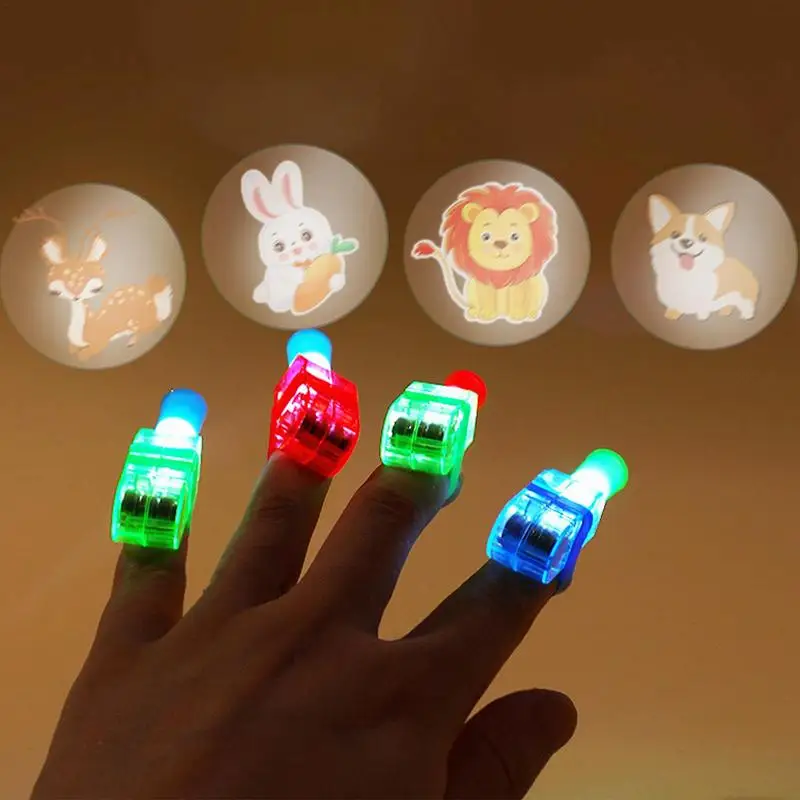 

LED Finger Lights Glowing Finger Ring lamps Bachelorette Party Supplies for Halloween Christmas Holiday Festival decor 50Pcs/Lot