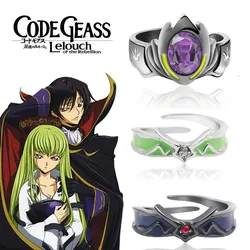 Anime Code Geass Rings for Men Women Lelouch vi Britannia Adjustable Finger Ring Fans Party Jewelry Gift
