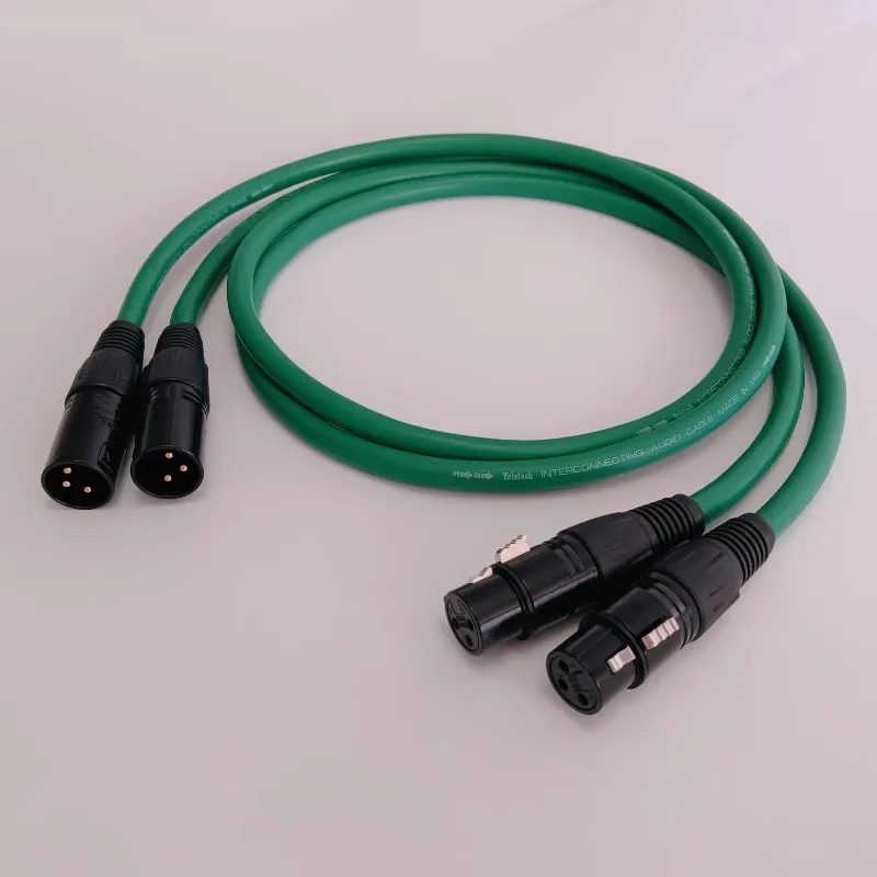 High quality XLR male and female cables, 3-pin Canon balanced wire, 6N silver plated conductor