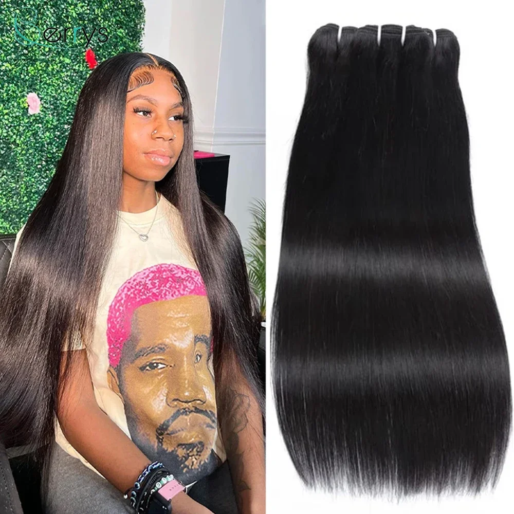 32 34 36 Inch Brazilian Straight Hair Bundles 100% Human Hair Straight Remy Hair Extensions Brazilian Hair Weave Bundles Deal