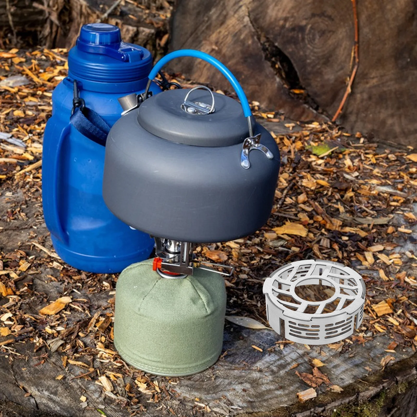 

Windshield Outdoor Furnace Windproof Ring Travel Stainless Steel Backpacking Gear