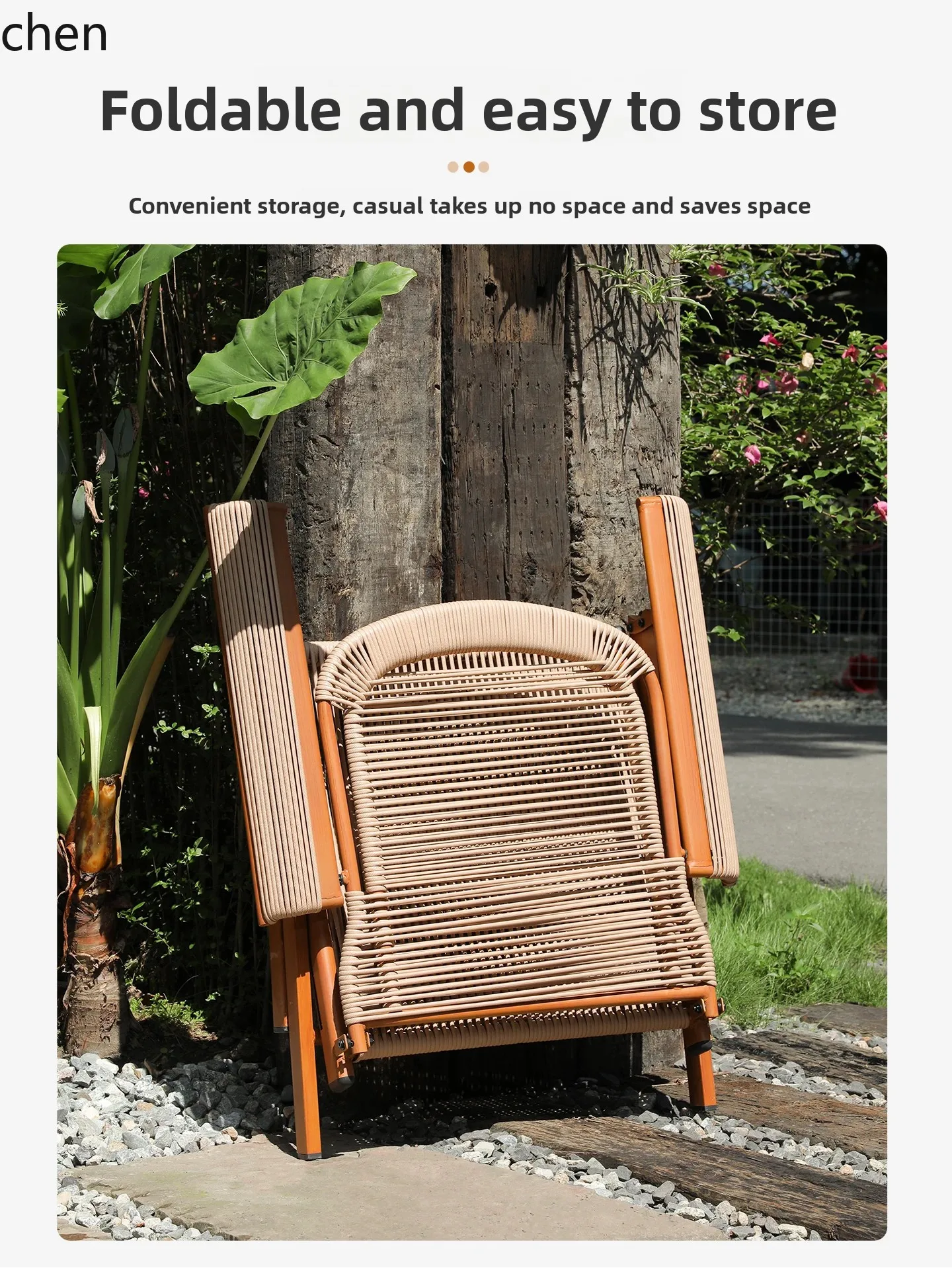ZML Balcony Table and Chair for Reading and Drinking Tea, Single  Chair for Lunch Break, Foldable Garden Outdoor Table and Chair