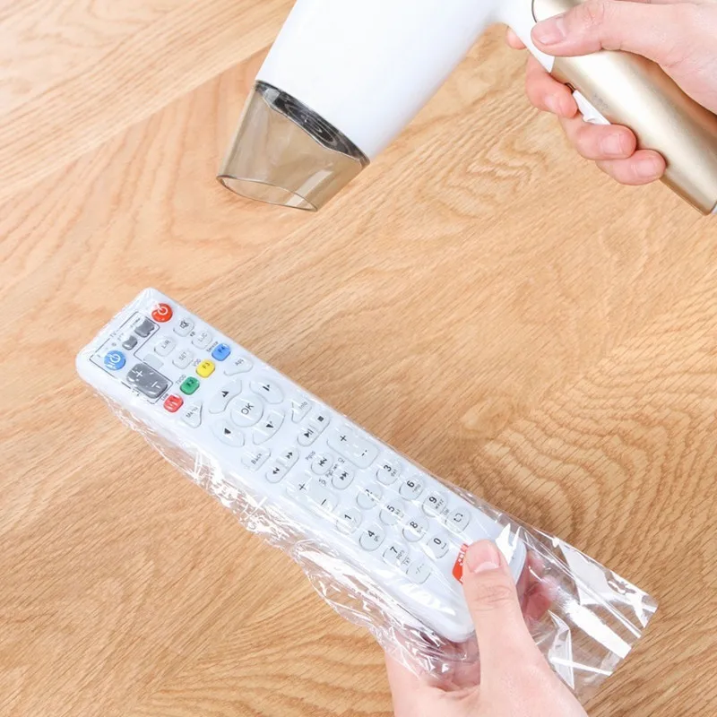 5/10/15/20 adet isı Shrink Film temizle Video TV klima uzaktan kumanda koruyucu kapak ev su geçirmez koruyucu kılıf yeni