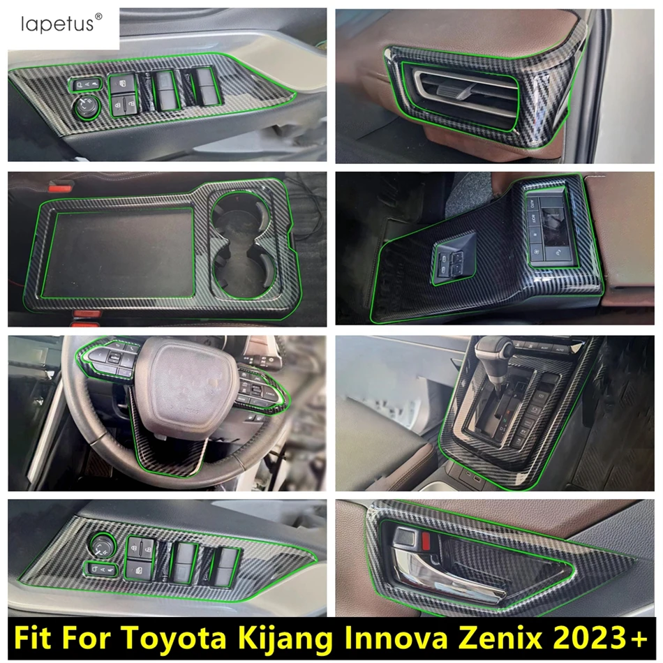 ABS Steering Wheel / Water Cup / Window Lift / Gear Shift Panel Cover Trim Accessories For Toyota  Kijang Innova Zenix 2023 2024