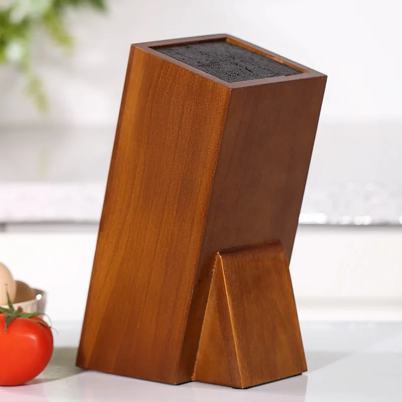 Cross-border spot solid wood free-insert knife holder kitchen multi-functional tool storage rack PP silk free-insert knifeholder