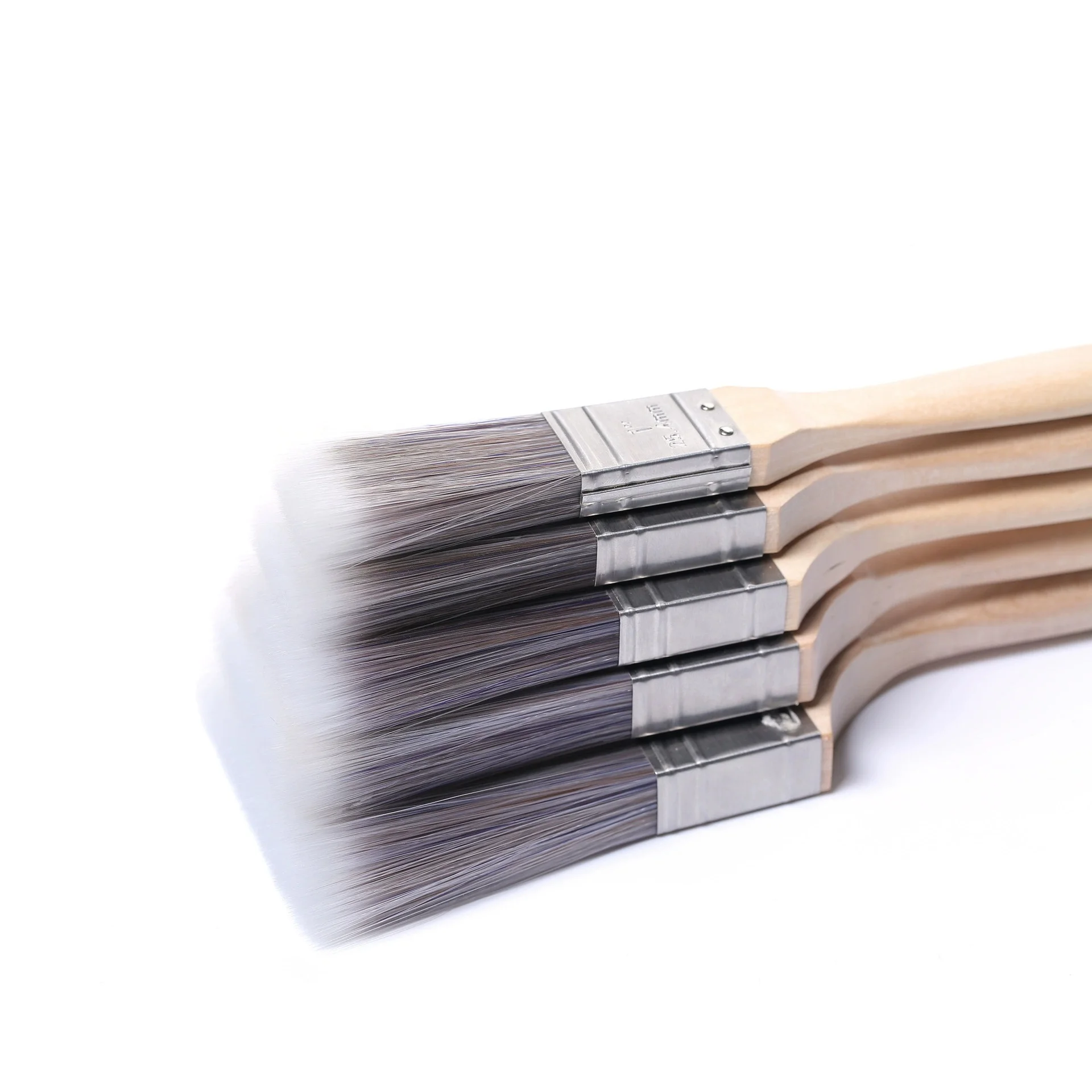 5pcs Double Thick Paint Brush Set Wood Stain Brushes for Painting Walls and Fence Staining, Wooden Handle Masonry Paint Brush