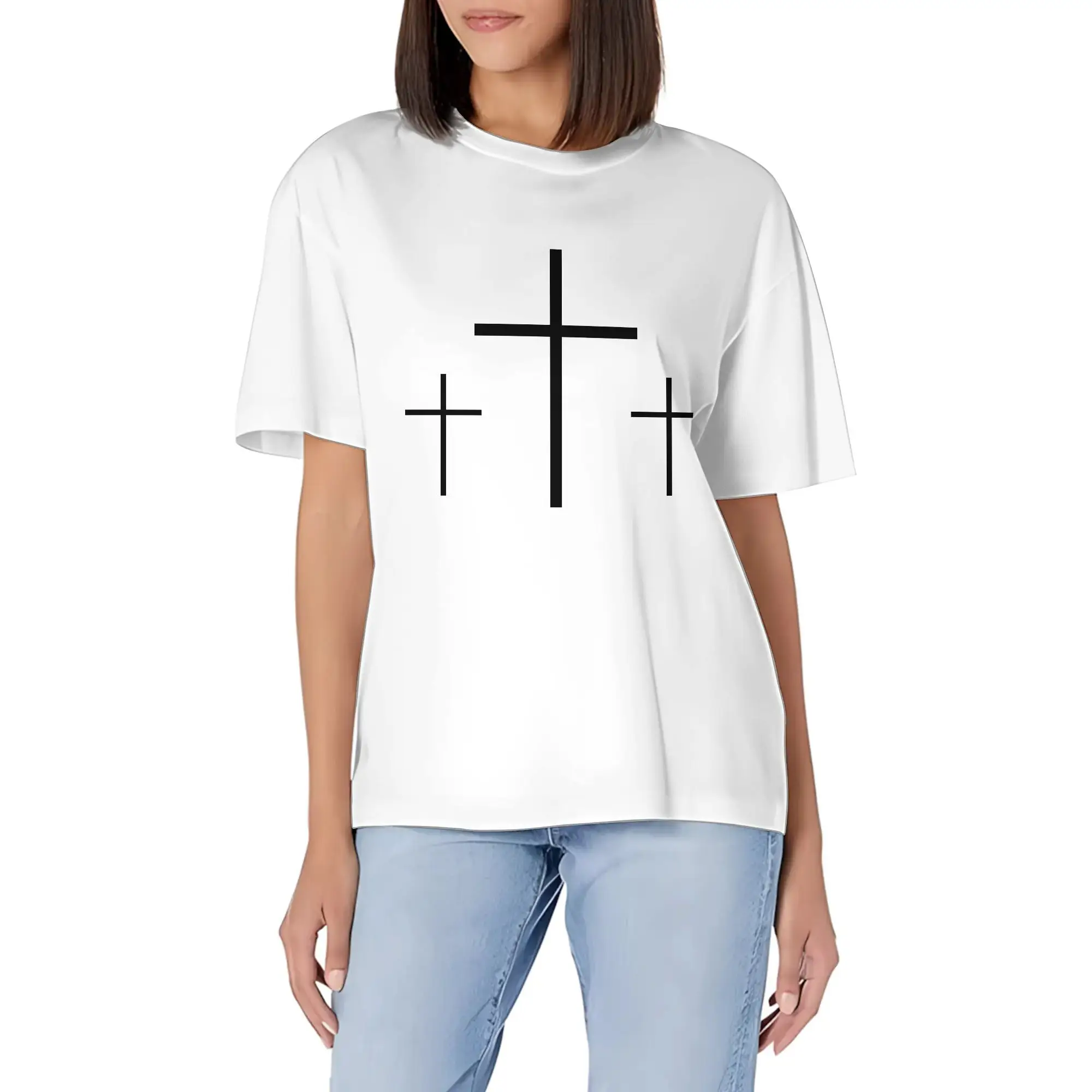 Faith Overcomes Fear Christian Inspirational Graphic T Shirt Comfortable Casual Short Sleeve Crew Neck Faith Apparel