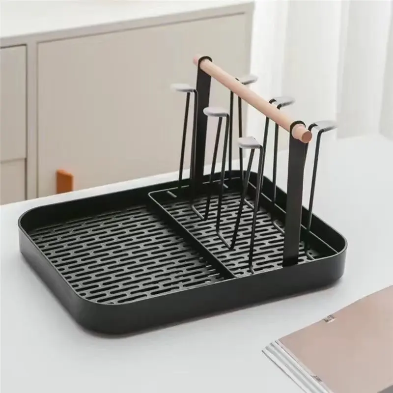 【RECOMMEND】Space-Saving Cup Drying Rack High Quality With Drain Tray Standing Type Bottle Holder Mug Organizer Shelf