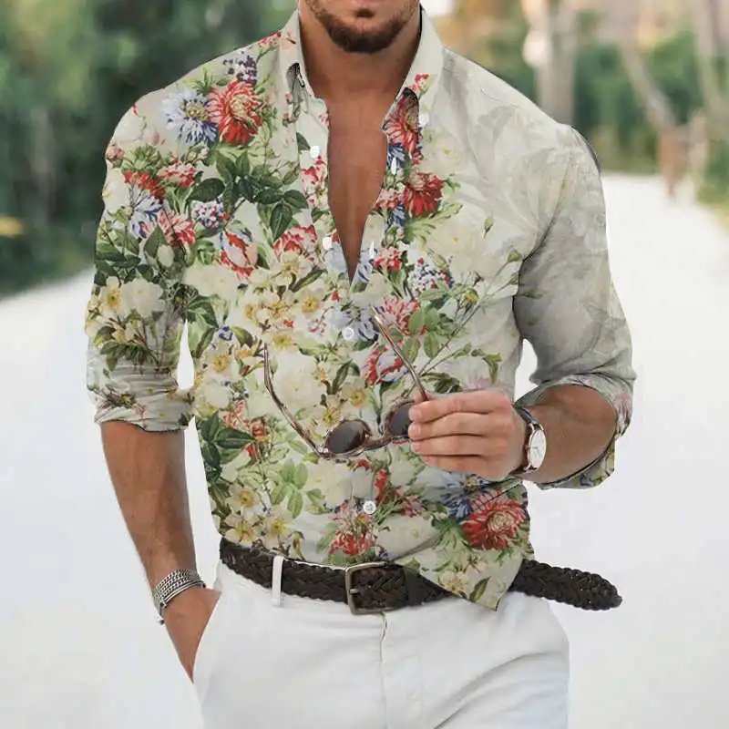 

Men's Casual Long Sve Printed irt Stand Fit Youth Faion Sun Protection Treaent Cotton Ice Sensation oulder Pad