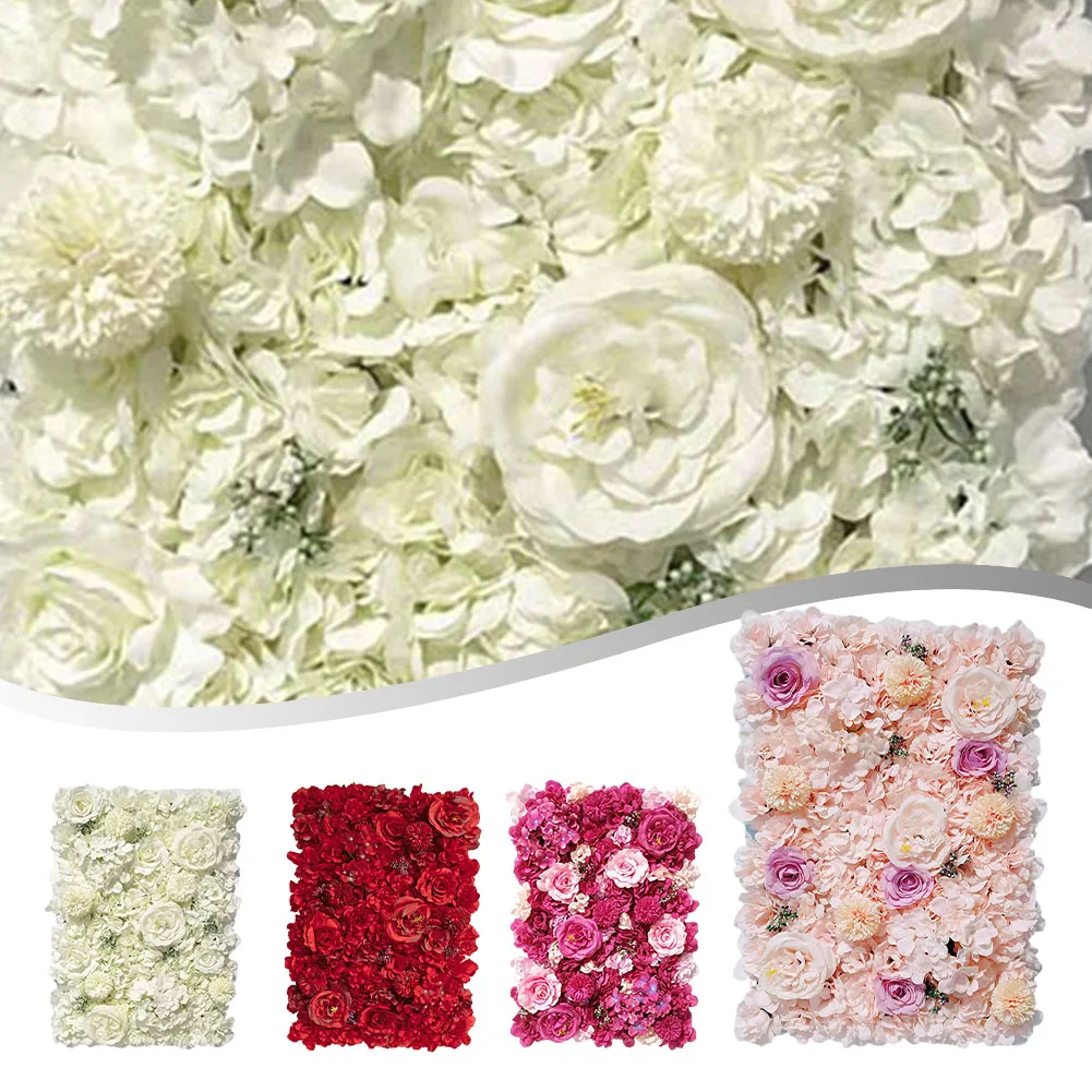 

Artificial Flower Wall Panel for Wedding and Event Decoration Silk Roses and Hydrangeas 40x60cm Floral Backdrop