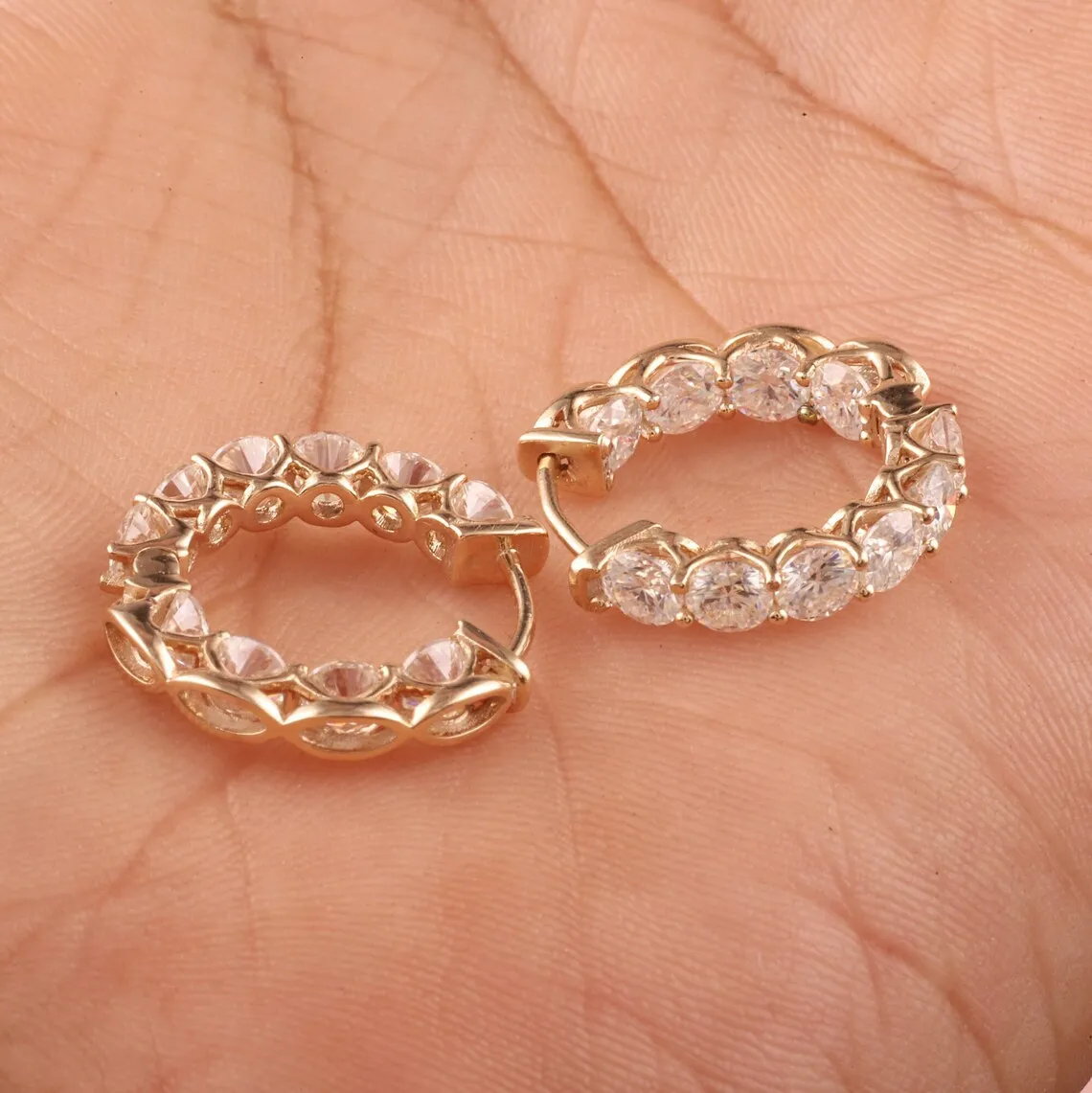 S925 Sterling Silver Studs Fancy Ear Backs Chic Diamond Earrings Versatile All Diamond Stylish Earrings