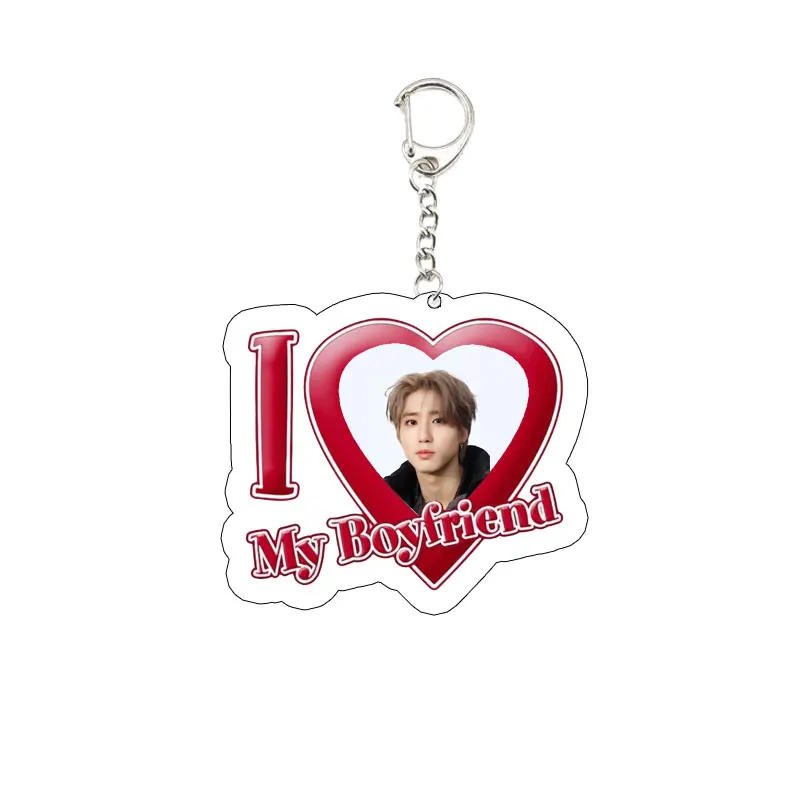 Korean Kpop Key Chain Key Ring Keychain for Accessories Bag Acrylic Pendant Keyring Chains Jewelry Fans Gifts