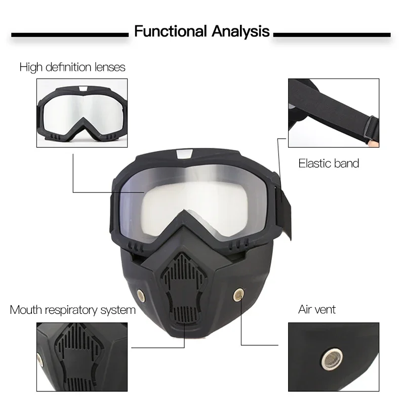 Motorcycle Windproof Mask Goggle HD Outdoor Sport Glasses Eyewear Riding Motocross Summer UV Protection Sunglasses