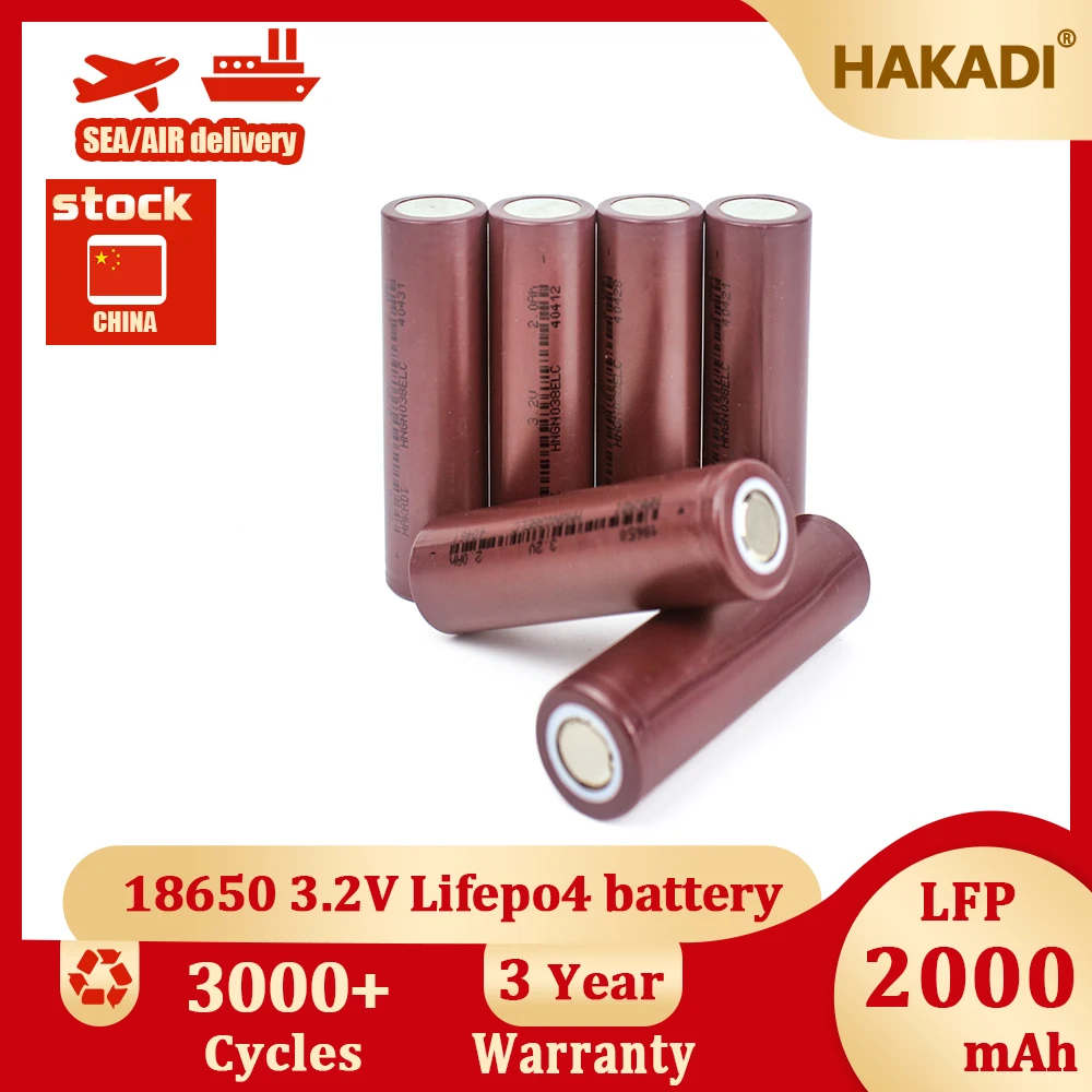 

Аккумуляторная батарея LiFePO4 18650 3.2V 2000мАч, абсолютно новая, с длительным сроком службы, для электроинструментов, бытовой техники, солнечных систем