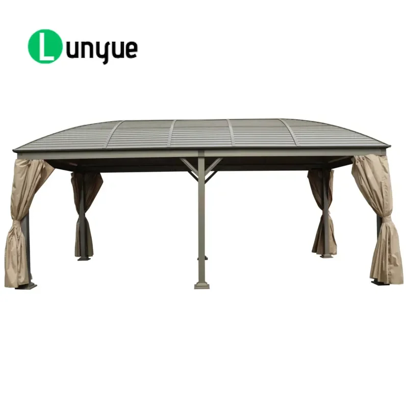 Large Aluminum Hardtop Gazebo Tent 3x6M Waterproof Snow Resistant Modern Design Outdoor Patio Garden Party Event Shelter