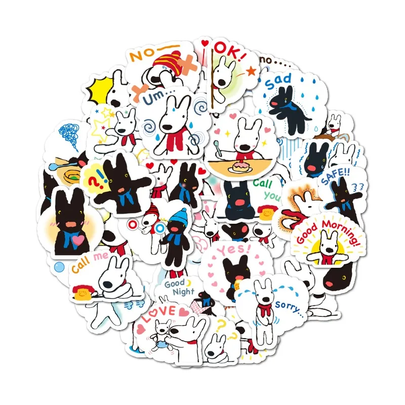 40 قطعة Gaspard et Lisa Ins نمط ملصقات لأجهزة الكمبيوتر المحمول الغيتار حقيبة دراجة نارية الكتابة على الجدران ملصق مضاد للمياه الشارات للعب الاطفال #6