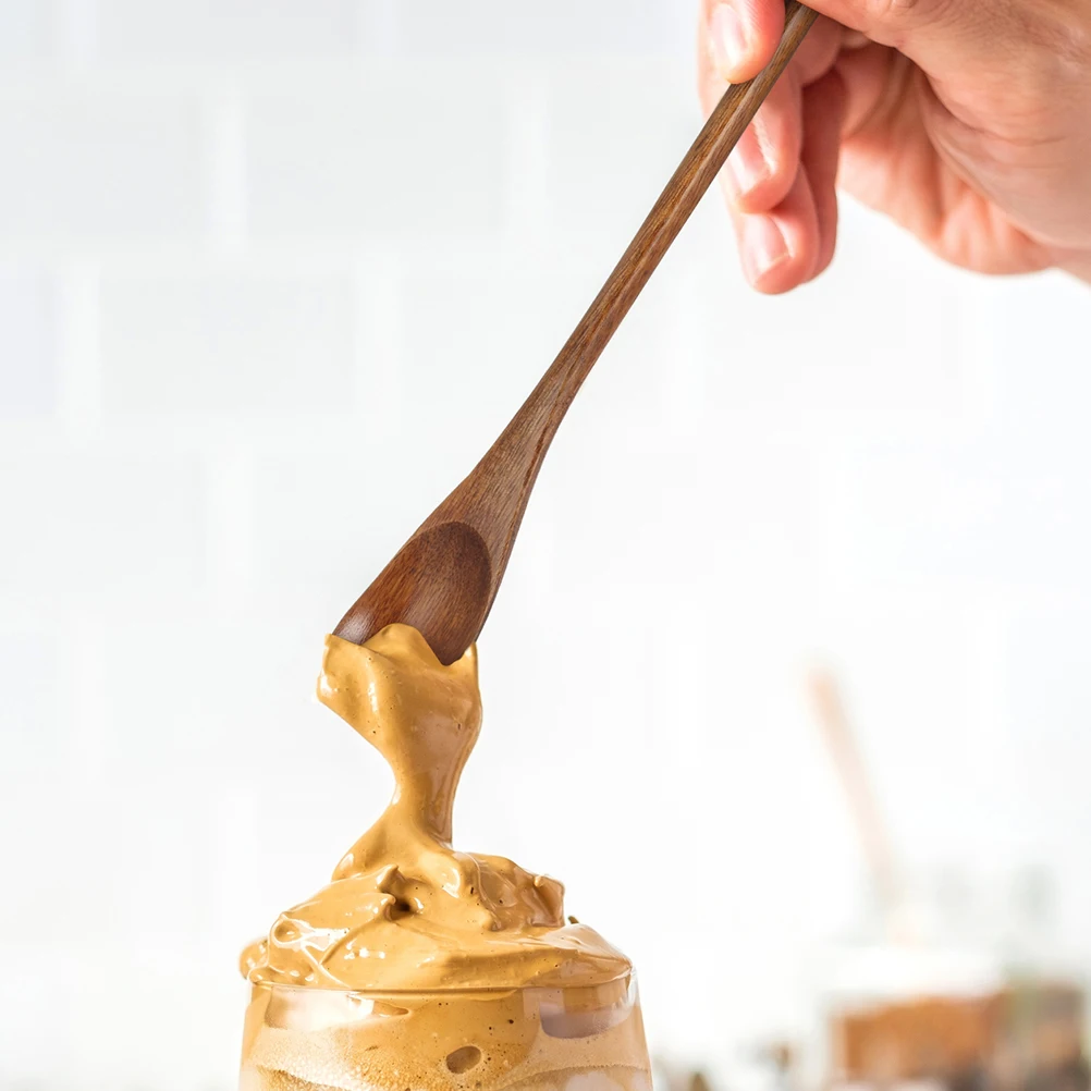 

Wooden Spoon Long Handle Japanese Style Coffee Stirring Mixing Multi-Function Kitchen Honey Seasoning Salad Dessert