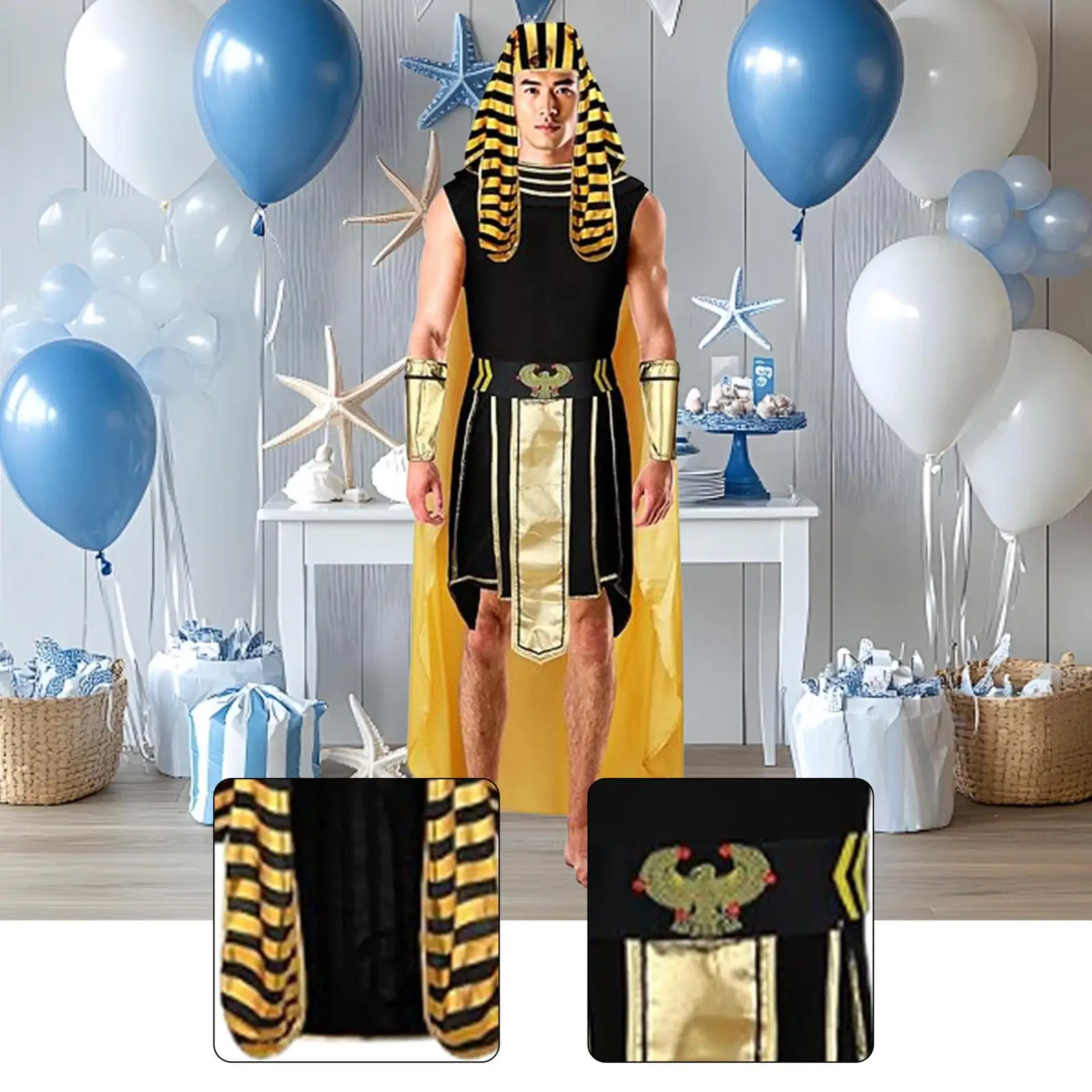 Male Egyptian Costume Accessories Party Favors Festivals Carnival Photo Props Stage Show Role Play Movie Theme Cosplay Dress up