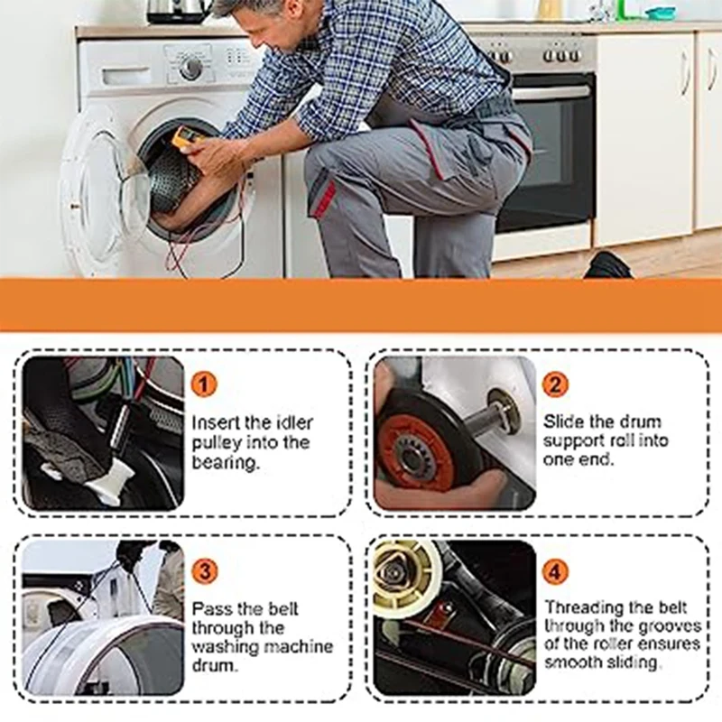 Support Roller 4392067 Dryer 27Inch Includes WPW10314173 Drum And 661570V And 279640 Idler