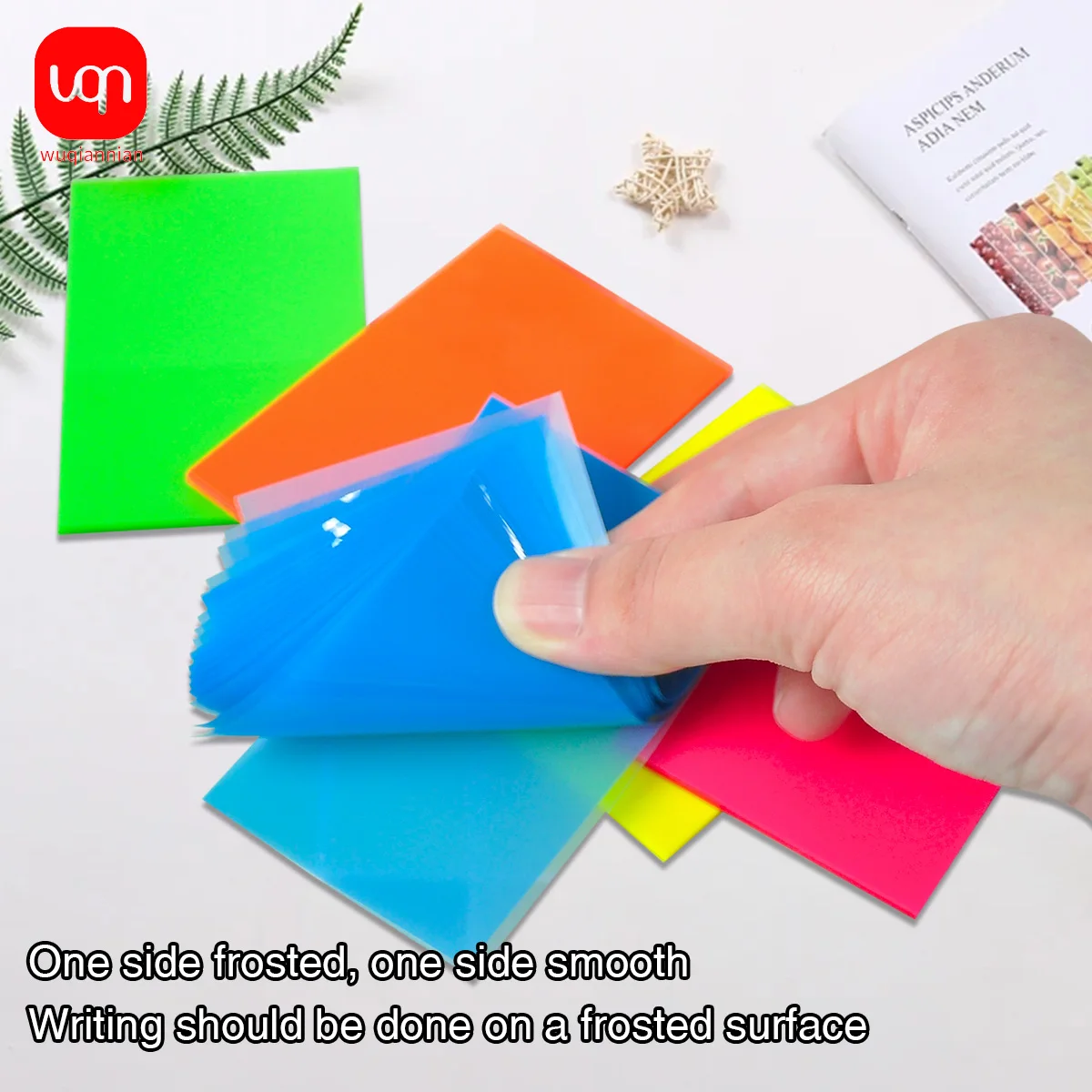 Kép 6: Átlátható Fluoreszkáló Dédelget Nyúlós Felvétel, Vízálló Fluoreszkáló Betűrendes mutató tabs, multi-color öntapadó Könyvjelző, Hivatal Könyvkereskedő