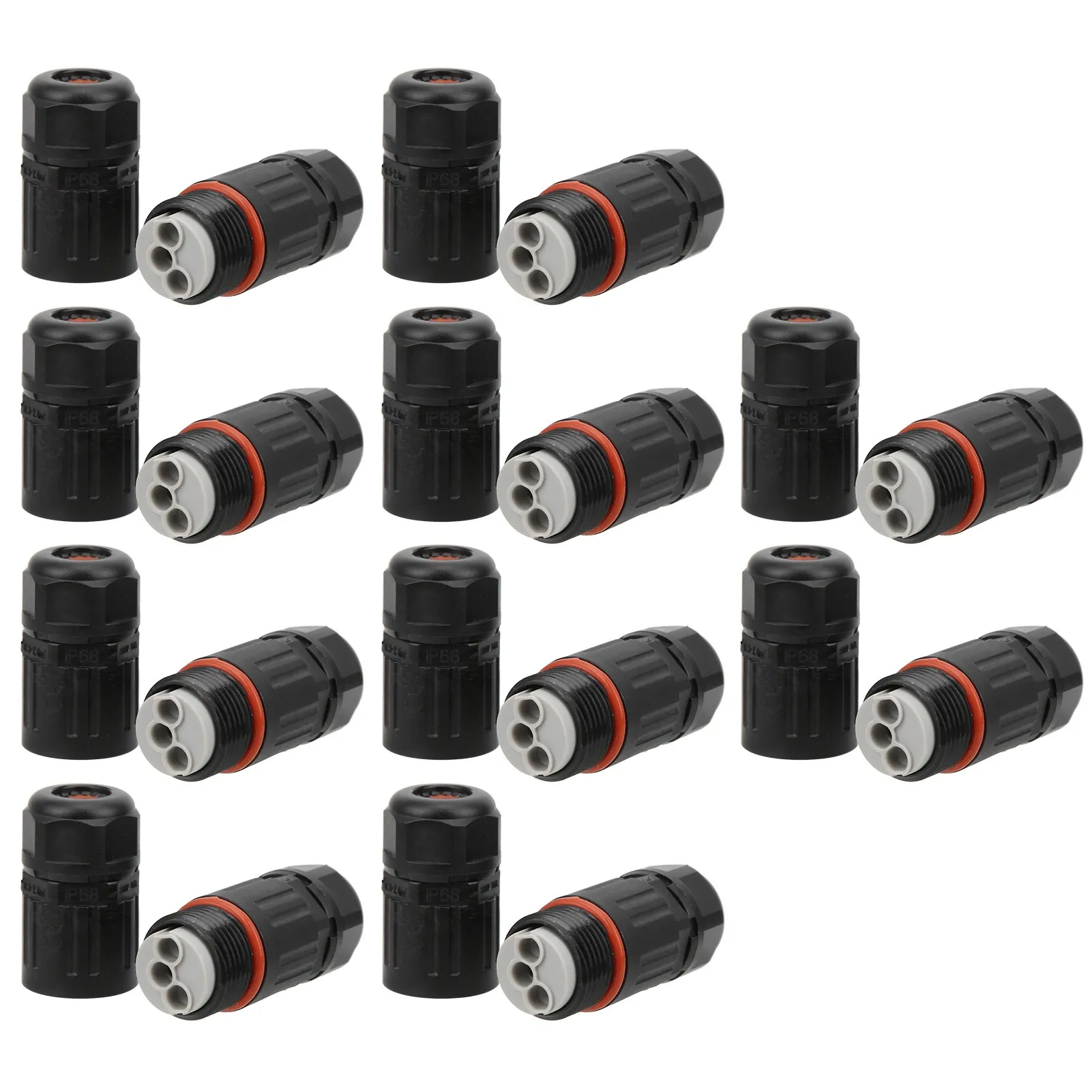 10Pcs Waterproof Connector Electrical IP68 Terminal Assortment Kit for Street Lights