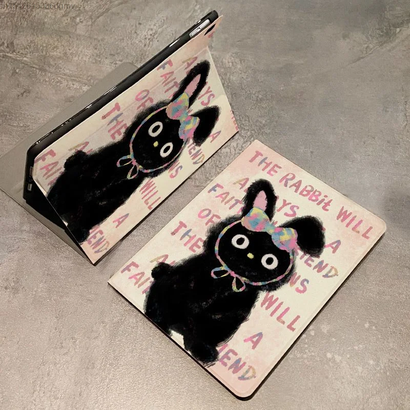 Cute Cat Goth Animal Tablet Case IPad 10th 10.2 Protective Case Japanese Stylish Ipad Mini 6 Cover IPad 2021 Air 5 4 Flip Case