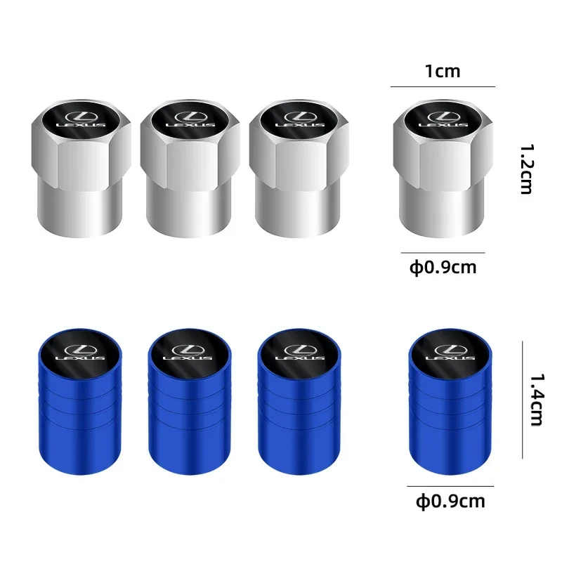 4pcs Car Wheel Tyre Valve Stem Caps Dust Accessories For Lexus ES300 RX330 RX300 GS300 IS250 IS200 CT200h IS300 NX RX NX200t TX