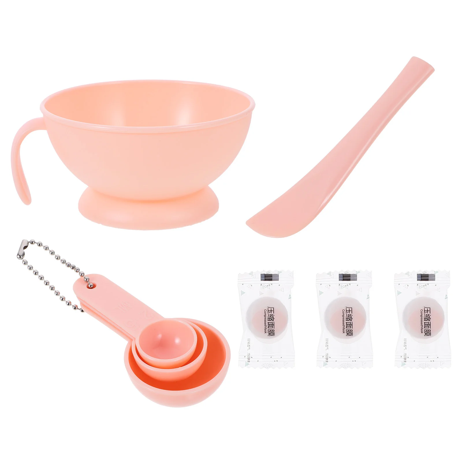 1 conjunto de ferramentas de máscara facial diy conjunto de silicone tigela de mistura copo de medição grânulos durável portátil kit de cuidados com a pele
