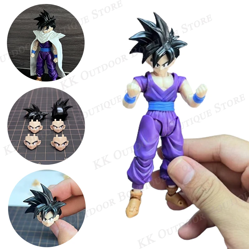 Tigery Dragon Ball Son Gohan Black Hair Heads Accessories Kit Shf Ssj Super Saiyan Headsculpt Anime Action Figure Model Toys