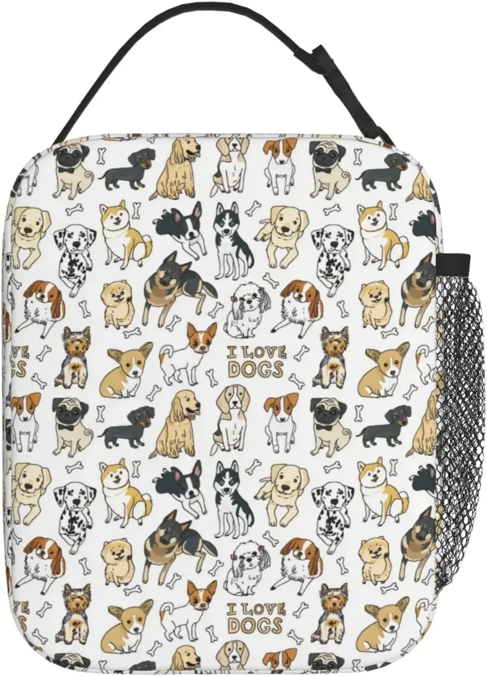 

Cute Dogs Puppy Pet Insulated Lunch Box Portable Lunch Bag Reusable Cooler Tote For Office Work Travel Picnic Camping Beach