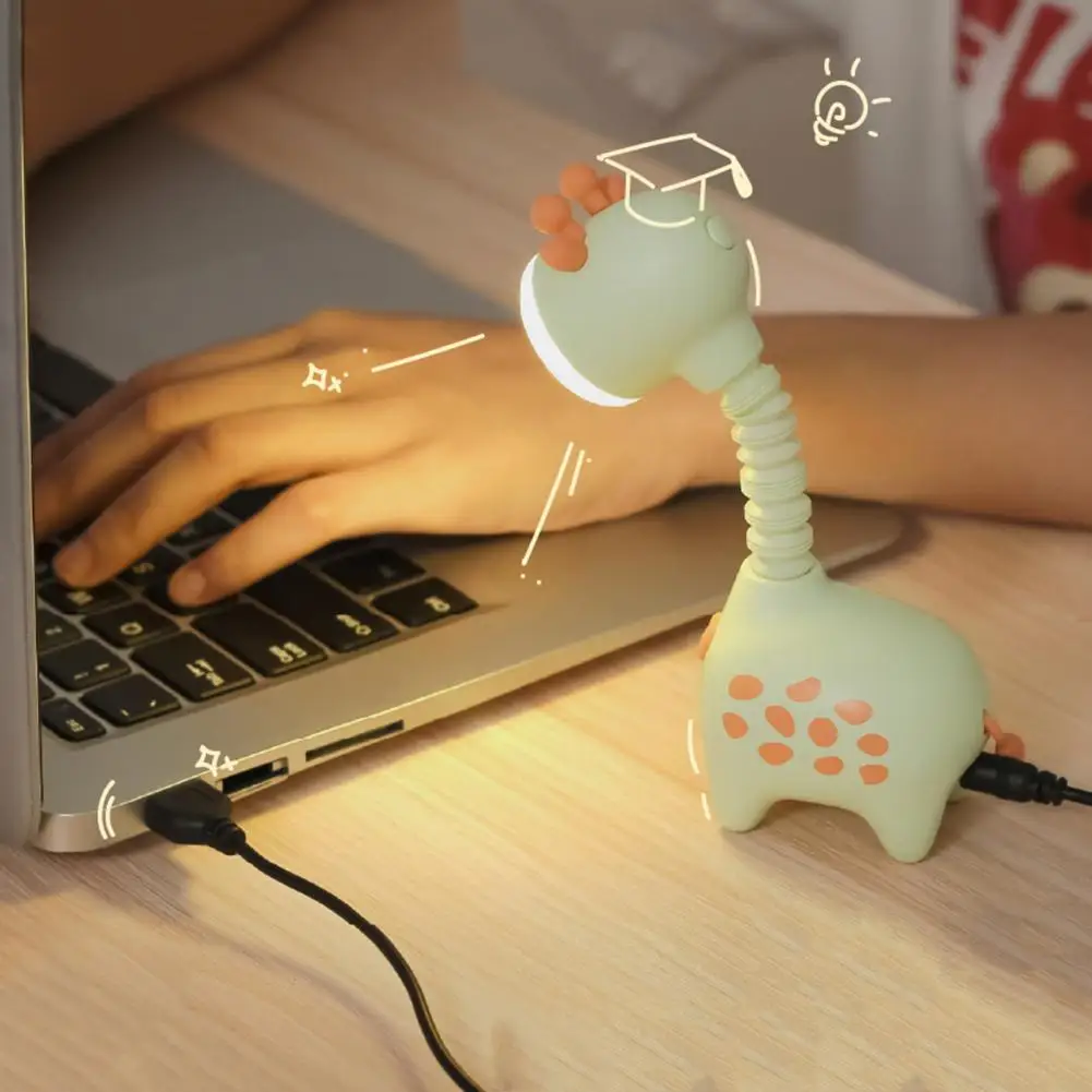 

Playroom Lamp Cute Giraffe Night Light Usb Rechargeable Table Lamp with Soft Eye Protection Led Bedside Lamp for Kids for Kids