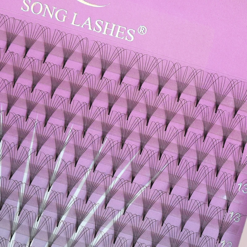 Songlashes Mega Tray Premade Narrow Volume Fan Korean PBT Ultra Dark Pointy Base Promade Fans Eyelash Extensions Supplies