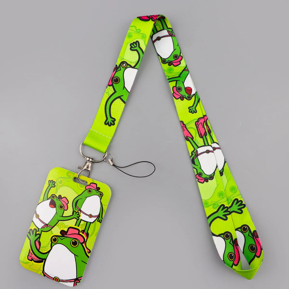 

Cute Cartoon Cowboy Frog Lanyard Card Holder Neck Strap for Key ID Card Phone Straps Badge Holder Key Ring Gifts