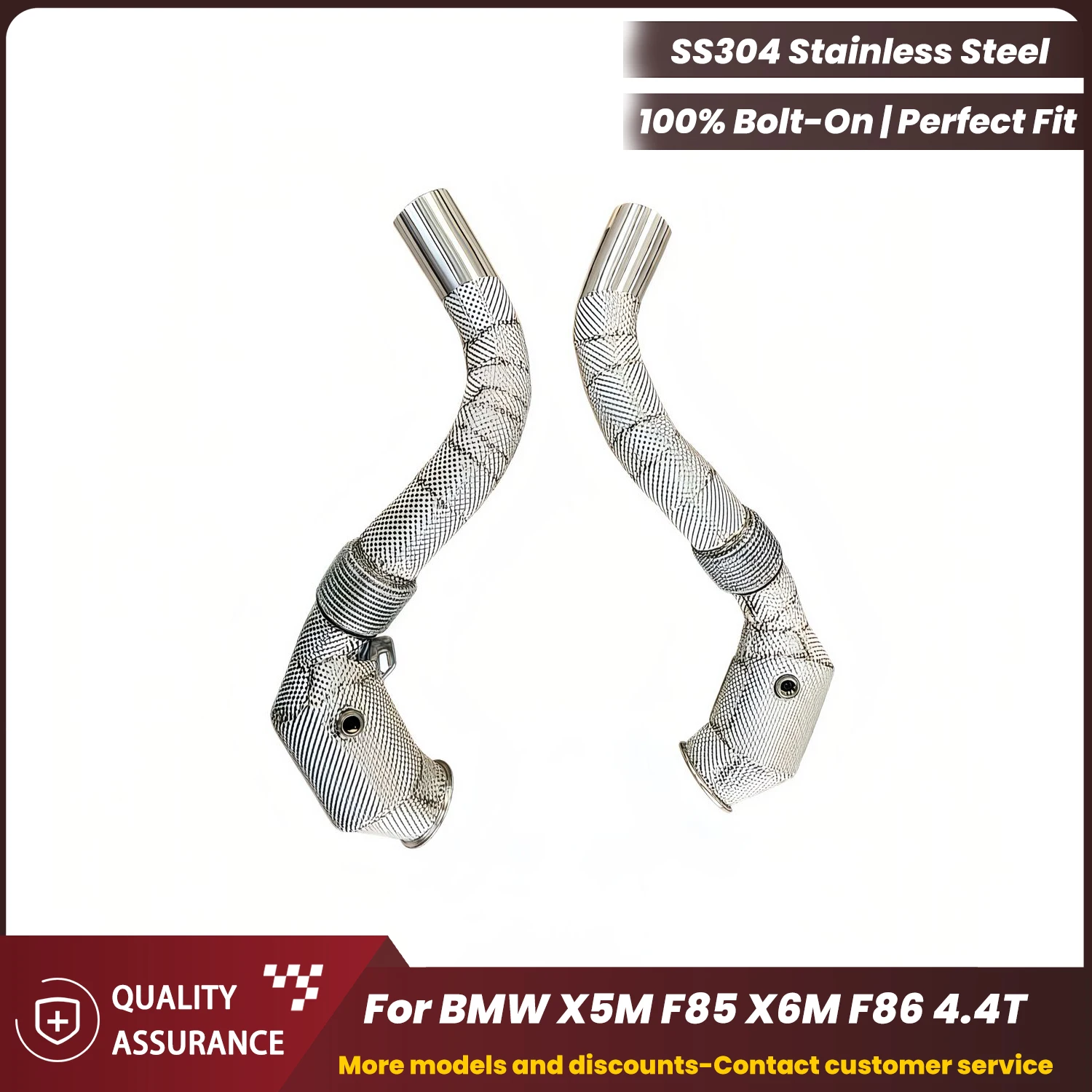 

ECCF Sports Downpipe For BMW X5M F85 X6M F86 4.4T Aggressive Exhaust Sound High Flow Performance Upgrad