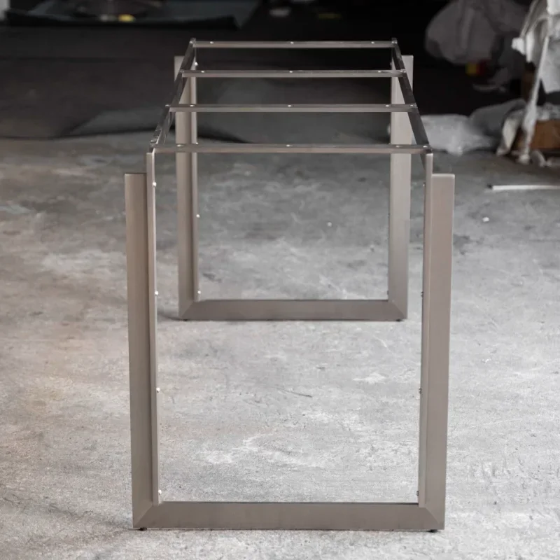 Medieval style, stainless steel table feet, large plate table legs, rock slab brackets