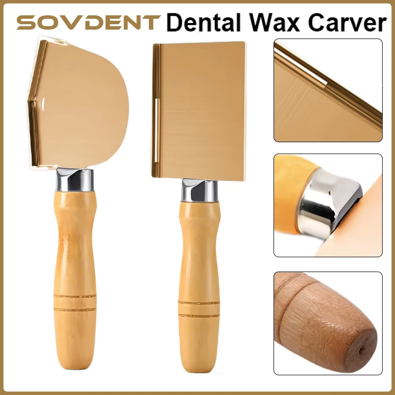 1Pcs Dental Wax Spade Shovel Melt Hot Wax Dyke Polished Stainless Steel Square & Semi-Circular Dentist Lab Material Tools