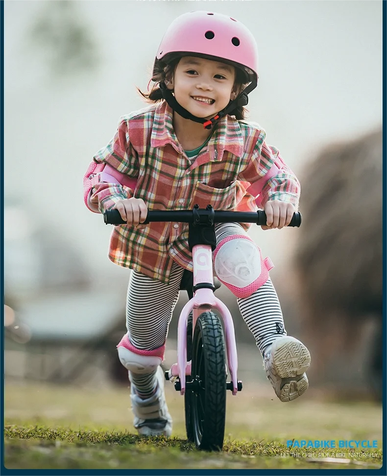 Papa 12” Sport Bike Toddler Balance Bike for 2-3 Boys Girls Early Learning Interactive Push Bicycle with Steady Balancing