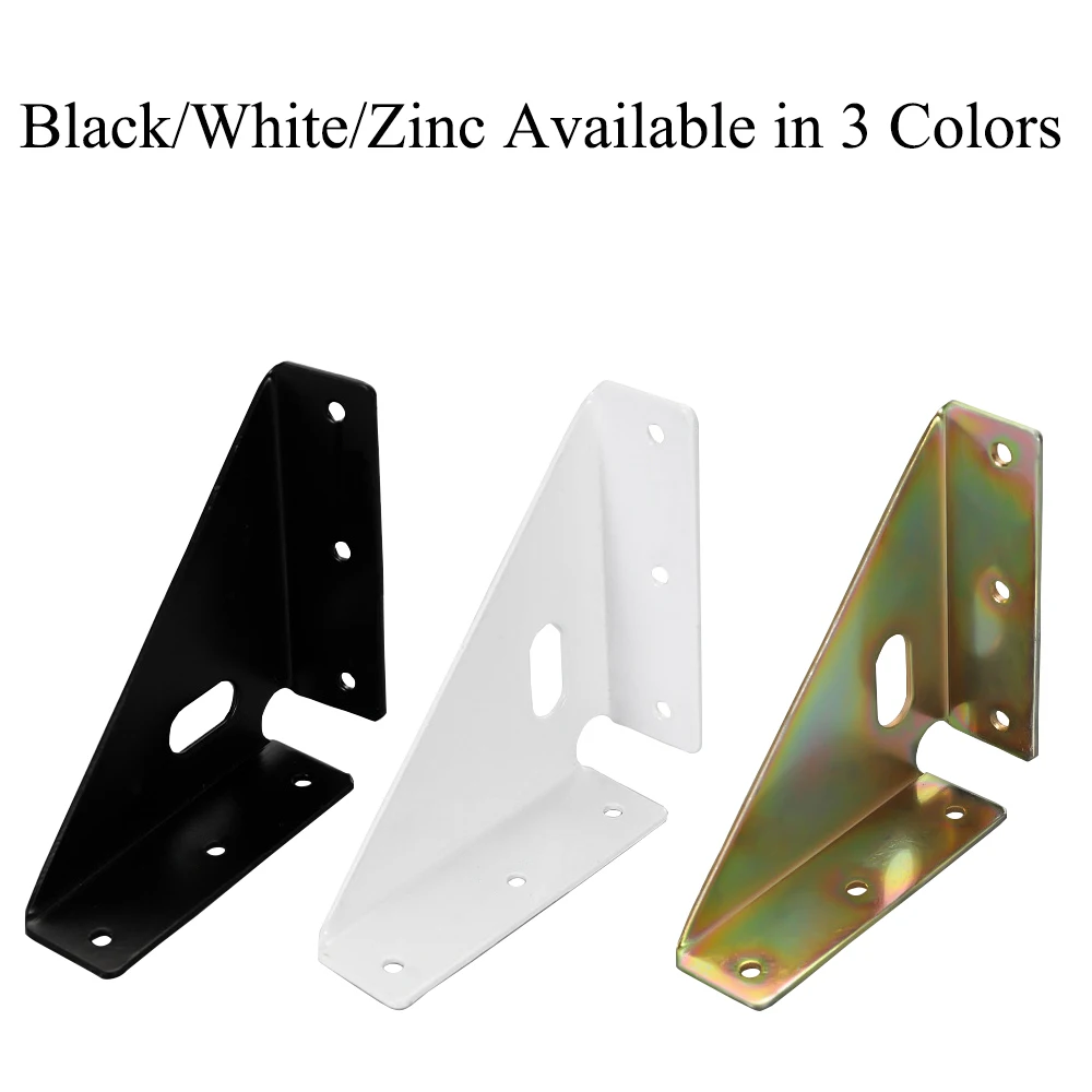 2pcs Heavy Duty Steel Angle Corner Brackets Stand Three-Sided Angle Code 90° Right Angle Support for Furniture Wood Connection
