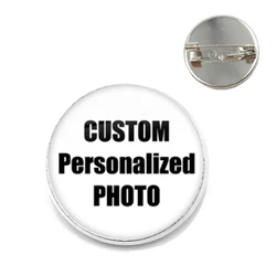 20MM,25MM Personalize Handmade custom photo glass round Brooch Baby Photo Custom Designed Photo Gift Pins