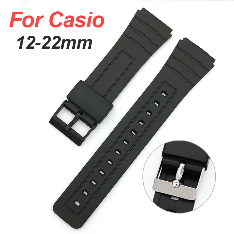 18 20mm Armband für casio w800h w800h a158/168 ae1200/1300 Silikon armband für sgw400 f91w f84 f105/108 Gummiband 16 22mm