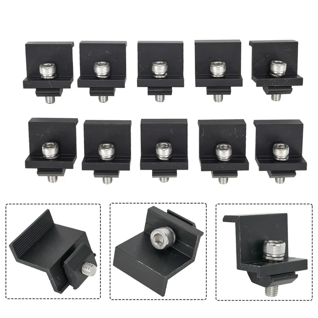 30/35mm Moduły słoneczne Wsporniki PV Blacha trapezowa Płaski dach Aluminiowa szyna montażowa Zacisk końcowy PV Akcesoria do montażu paneli słonecznych