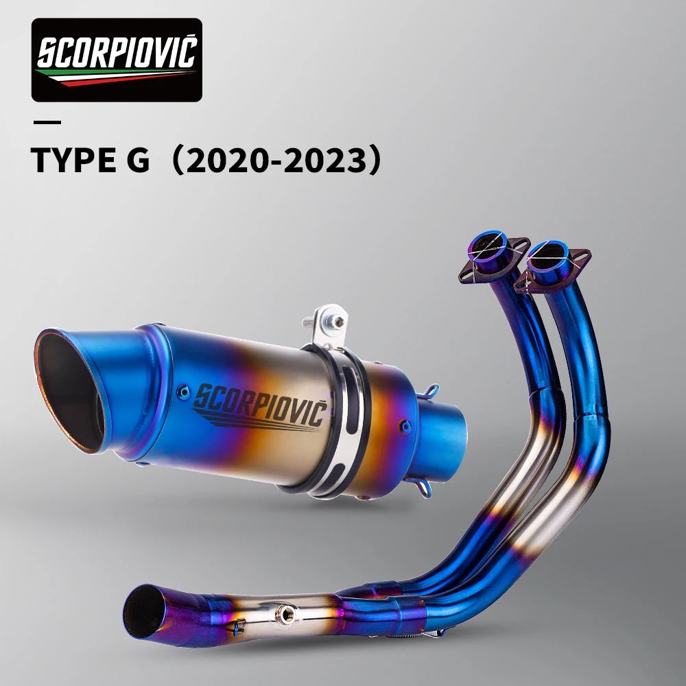 Motorcycle for MT-07 (2014-2024) Racing modified exhaust front section tail section kit Slip on original position