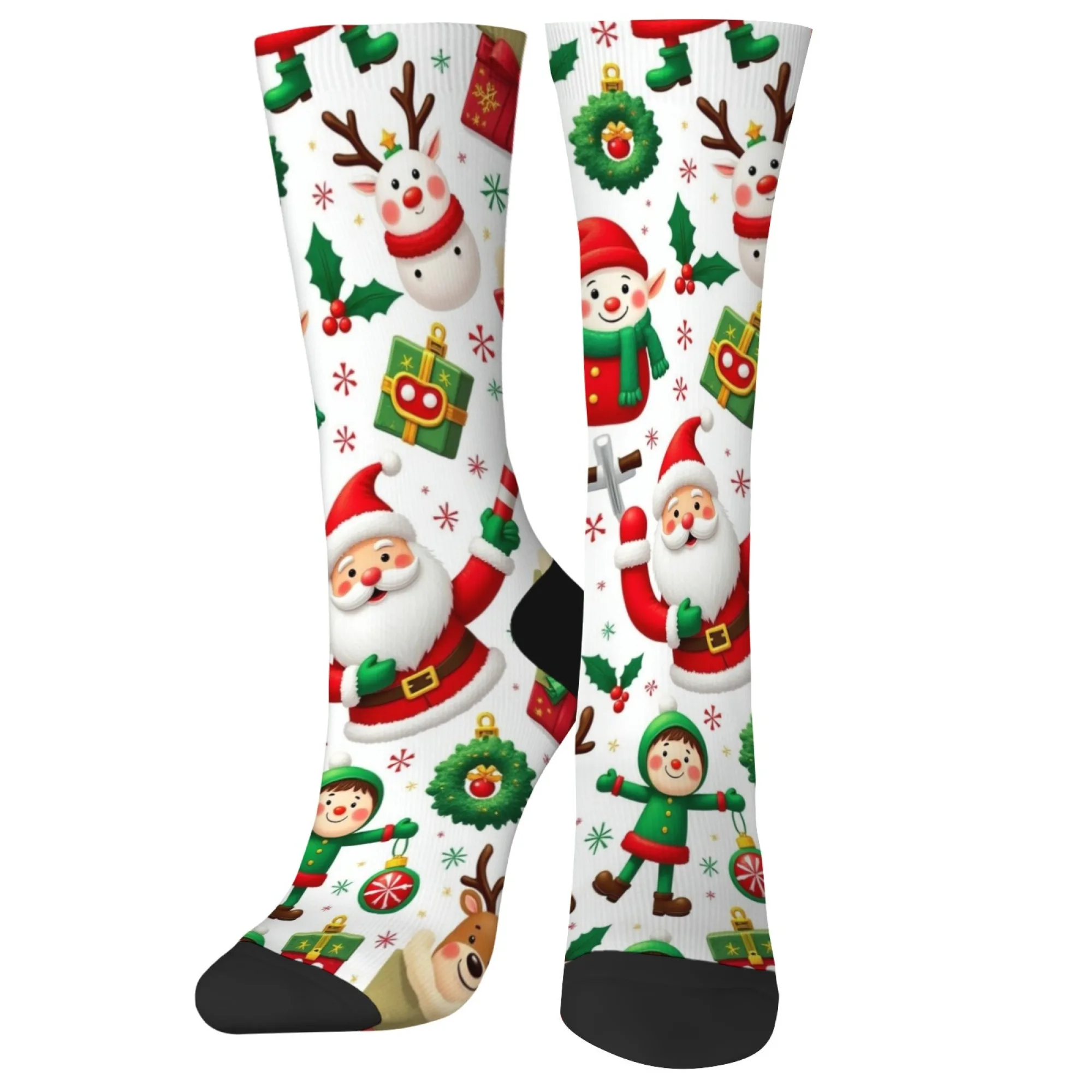 Frohe Weihnachten Cartoon süße Socken Neuheit lustige Crew Socken Harajuku Stil Unisex bequeme warme rutschfeste Socken Weihnachtsgeschenk