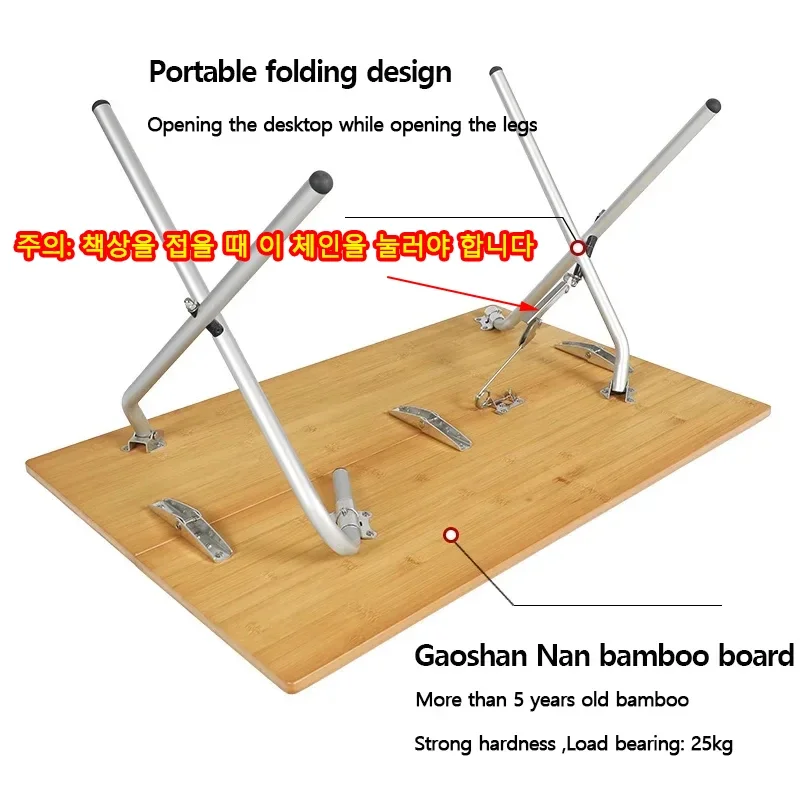 Bamboo Folding Table Outdoor Camping Table Portable Picnic Folding Desk Aluminium Alloy Foldable Table mesa plegable Furniture