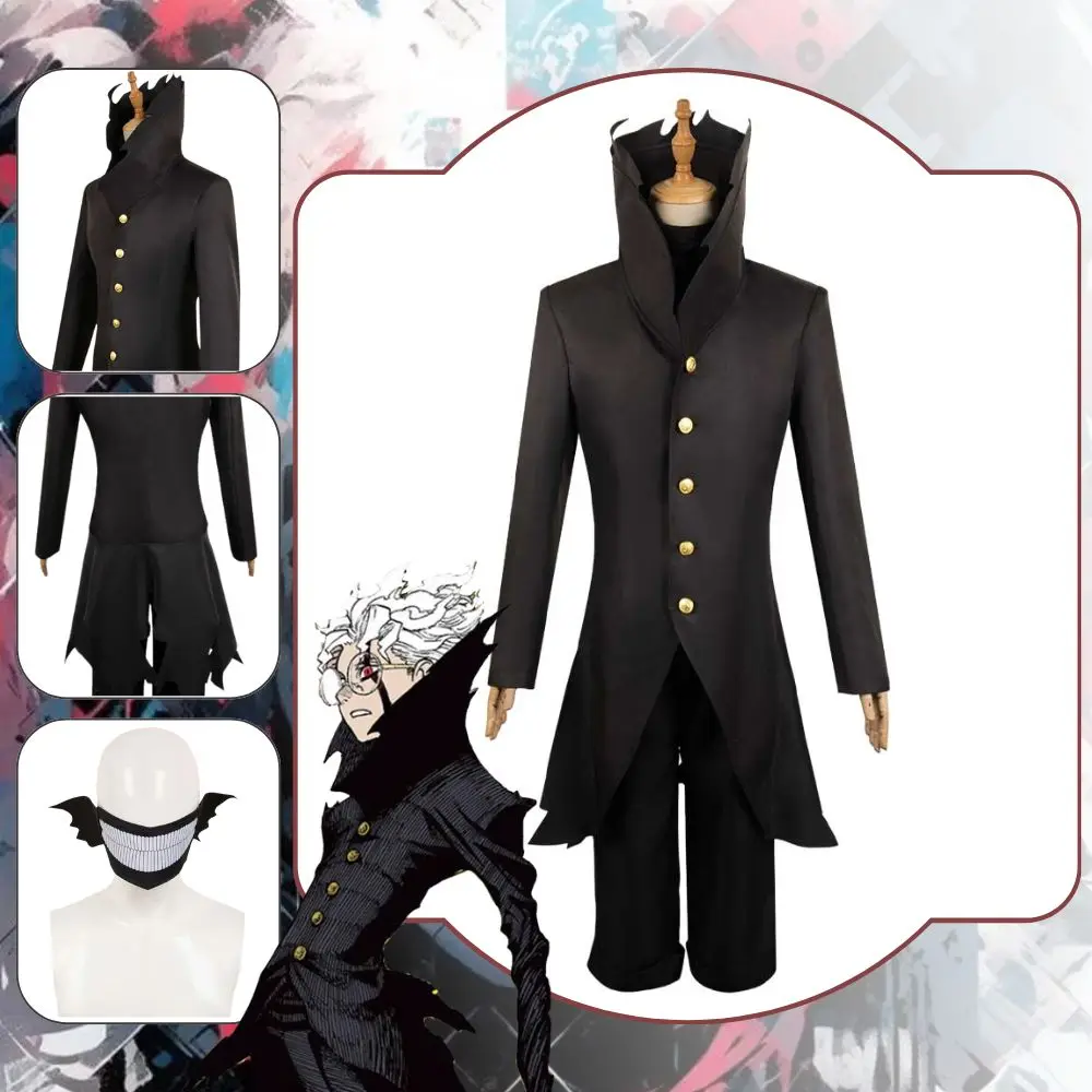 Dandadan Ken Takakura Anime Cosplay Traje para Adultos, Uniforme Disfarçado, Jaqueta, Calças, Máscaras, Halloween, Fato Carnaval, Fantasia, Homens