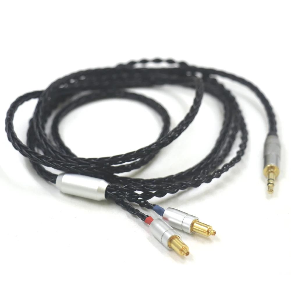 8 Core 2.5 3.5 4.4mm XLR Gebalanceerde Oortelefoon Upgrade Kabel Verzilverd voor SRH1540 SRH1840 SRH1440 Hoofdtelefoon Kabels