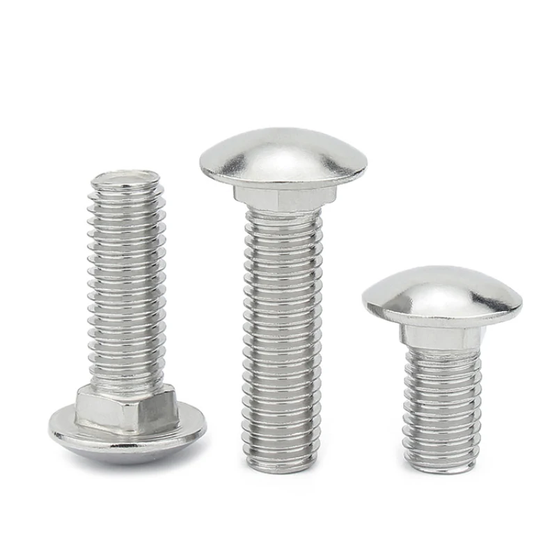 M3 M4 M6 M8 M10 M12 مسامير النقل 304 الفولاذ المقاوم للصدأ الجمالون جولة رئيس ساحة الرقبة النقل المسمار المدرب البراغي