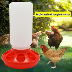 1 Pc Plastic Chicken Automatic Feeder  Chick Quail Pigeon Feeding Bucket Poultry Animal Food Dispensers Tools no Waste Food