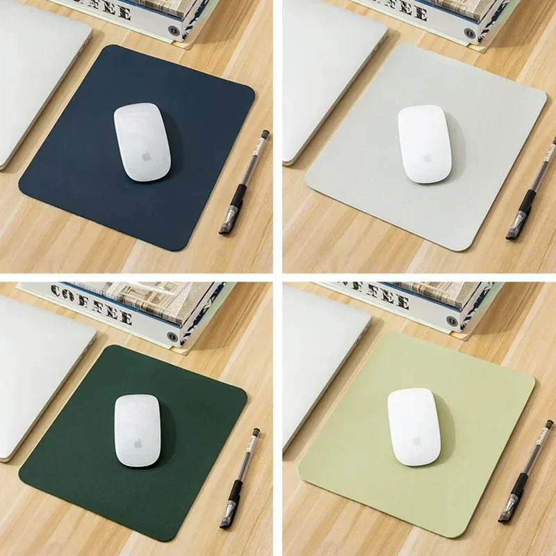 1PC Small PU mouse pad Non-Slip Gaming Desktop Leather Mouse Pad Waterproof Anti-Scratch Easy To Clean Mat For PC Laptop Desktop
